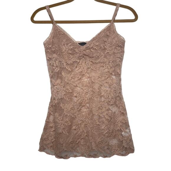 Elena Gilbert Vampire Diaries Lace Cami Look Alike Size S Pink Y2K Style Sheer - Picture 1 of 13